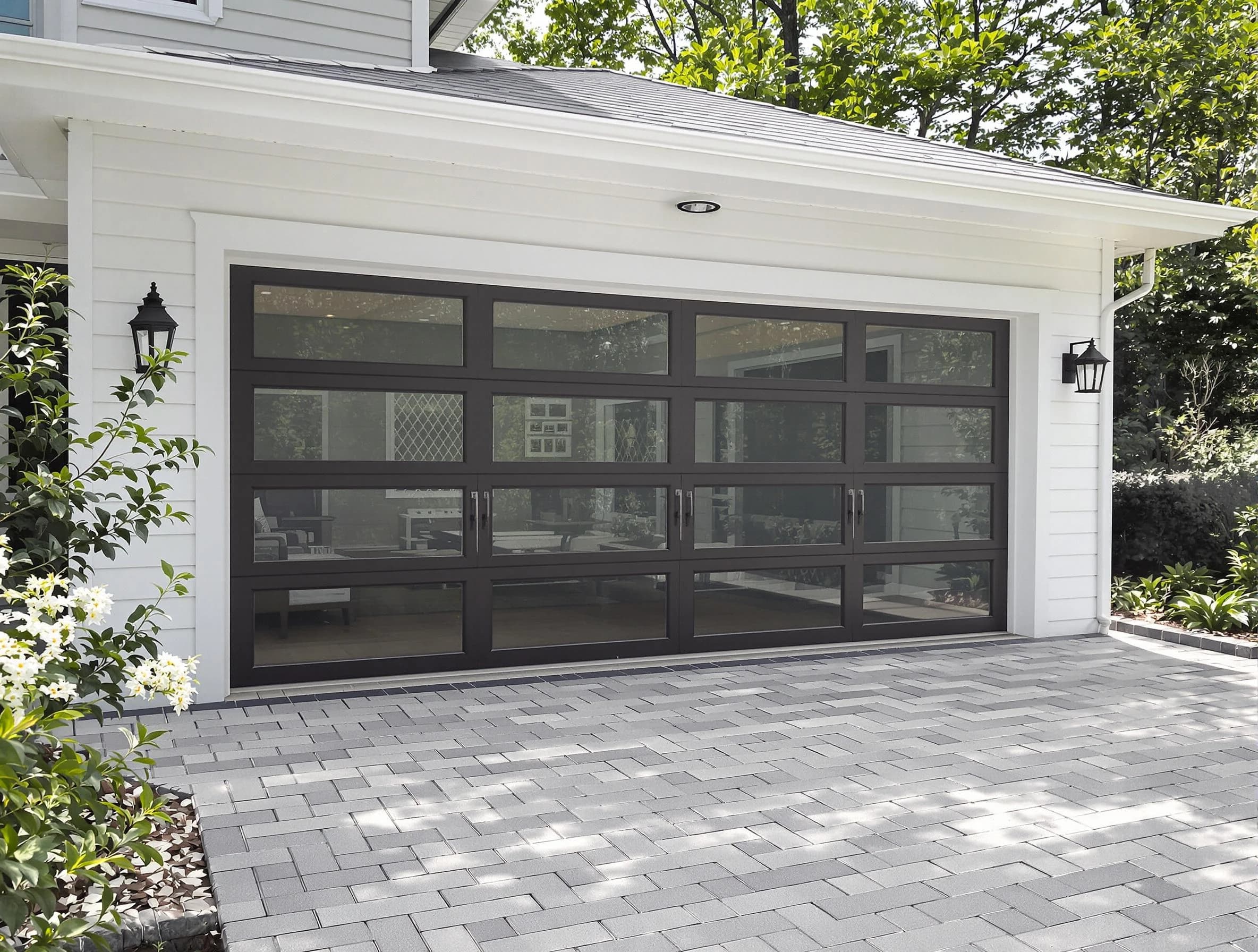 Dallas Garage Door Repair design specialist presenting custom garage door options to Dallas homeowner