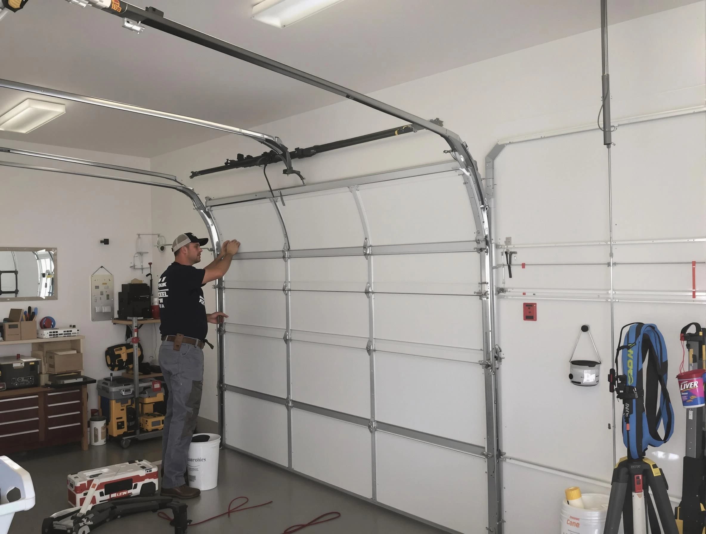 Dallas Garage Door Repair team installing new garage door in Dallas