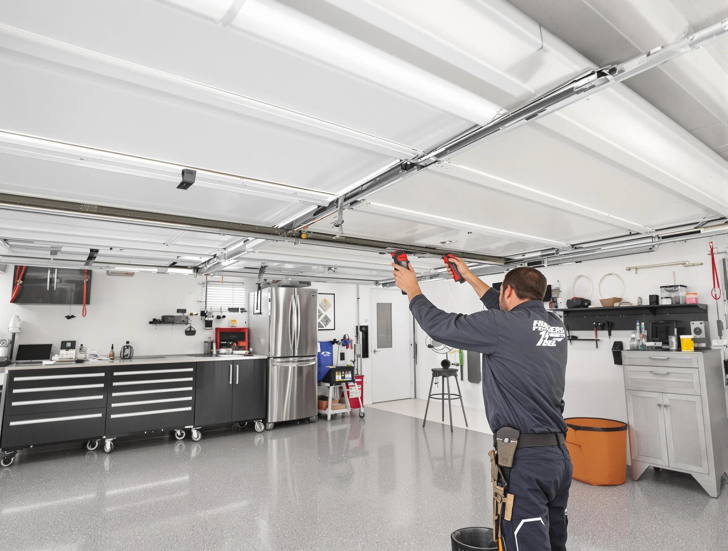 Overhead garage door repair service by Dallas Garage Door Repair in Dallas