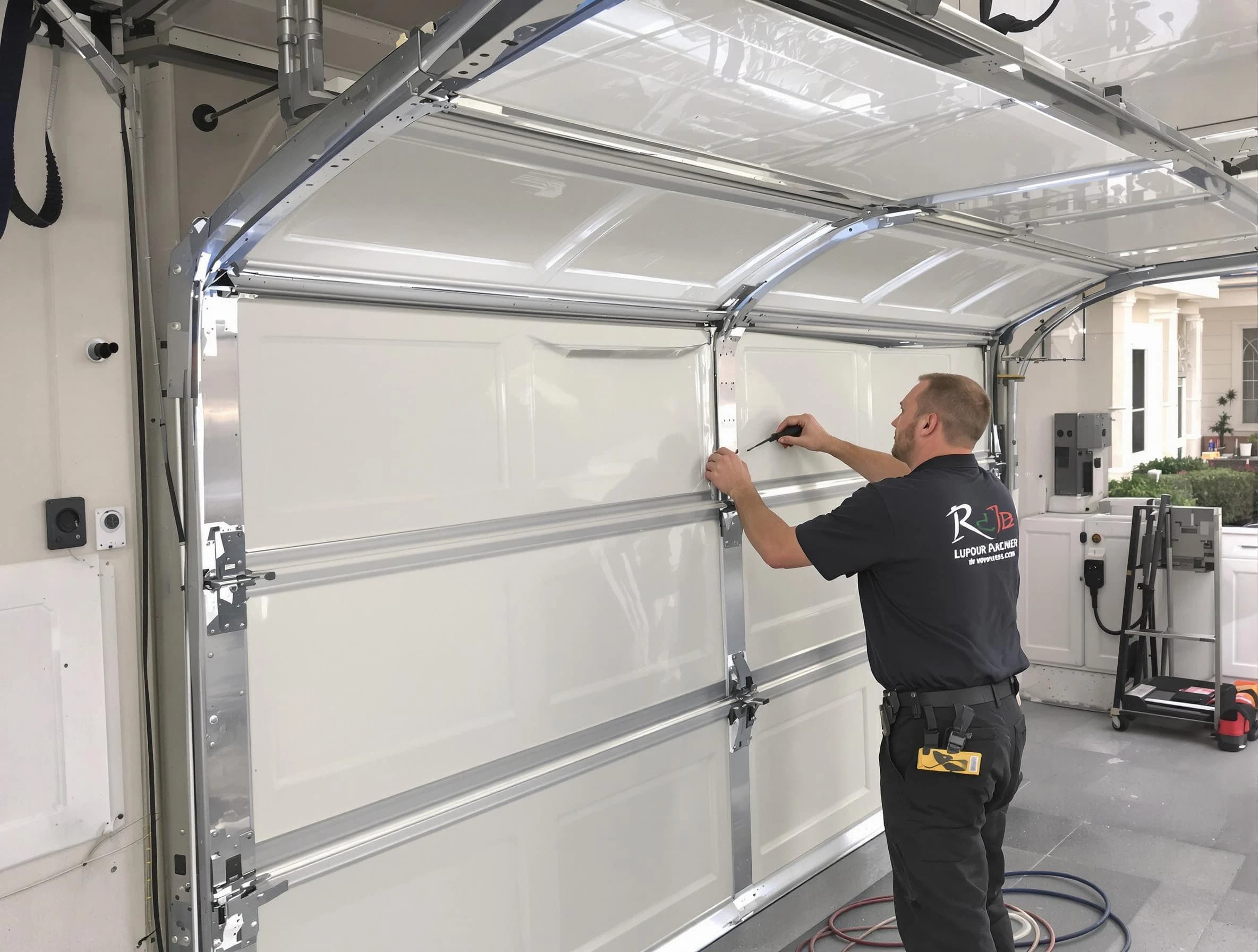 Dallas Garage Door Repair professional performing panel repair in Dallas