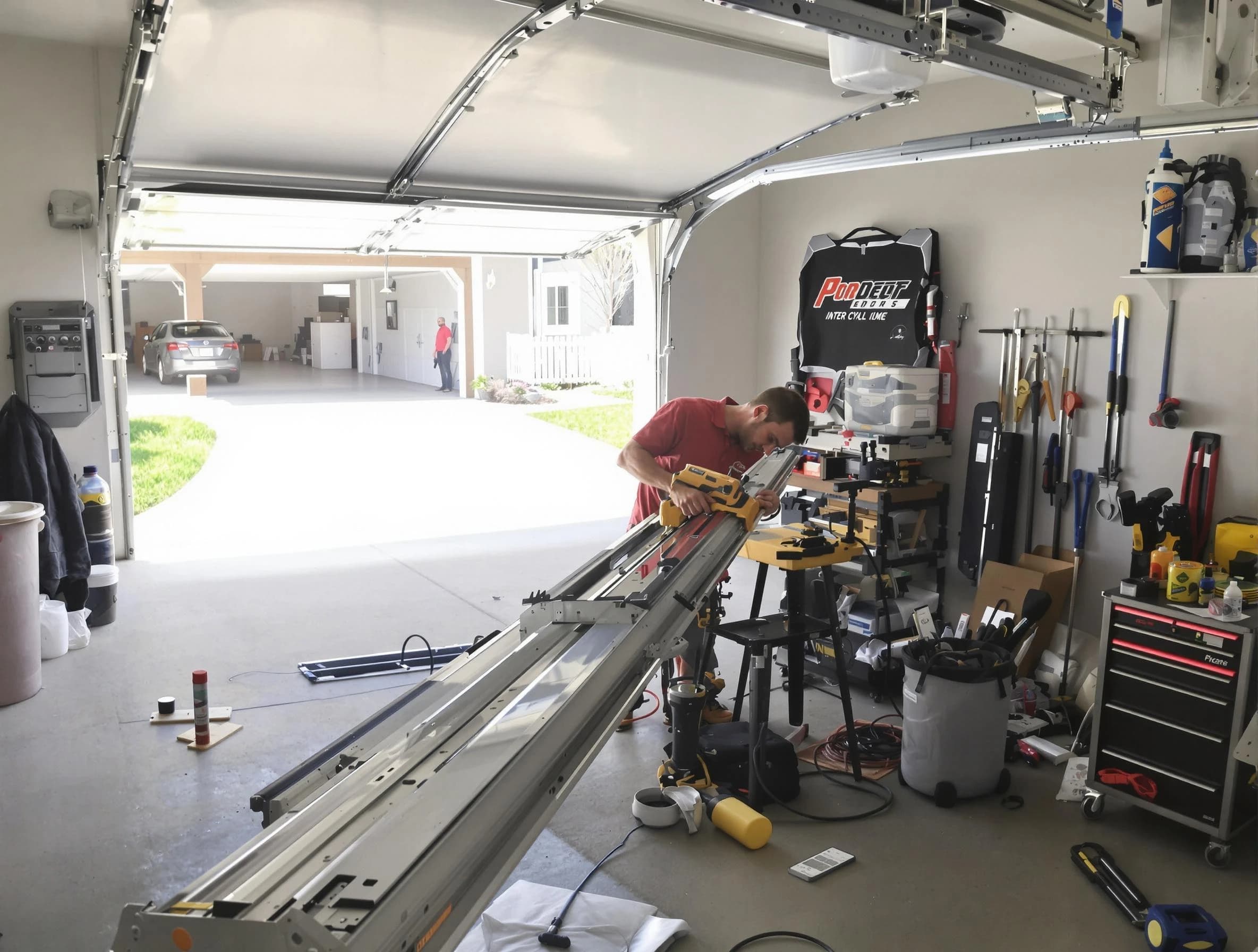 Dallas Garage Door Repair expert performing track repair in Dallas