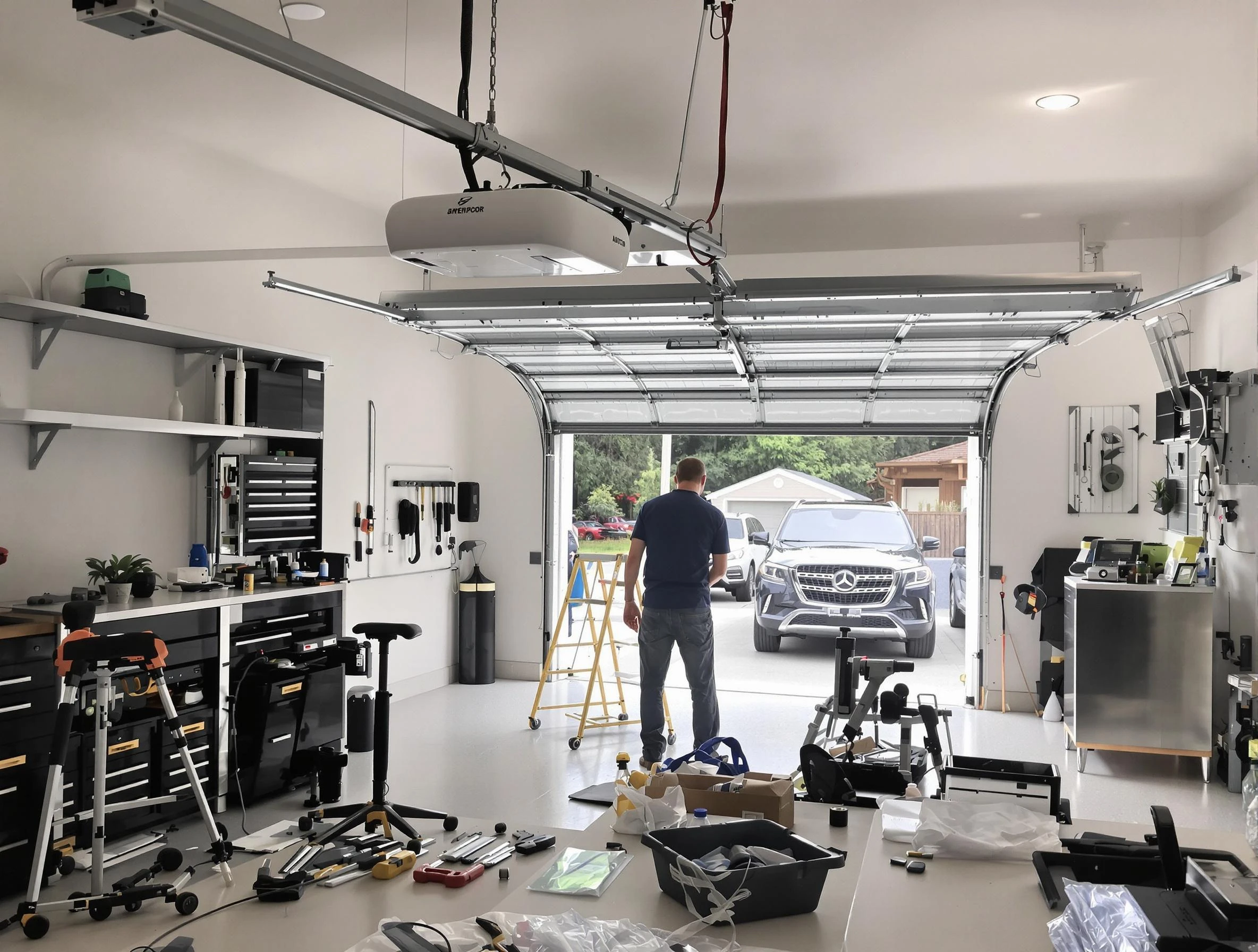 Garage door opener installation by Dallas Garage Door Repair in Dallas